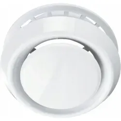 Zuluft- Und Abluftdiffusor Mit 125 Mm Flansch, Verstellbare Belüftungsöffnungen Aus Weißem Abs