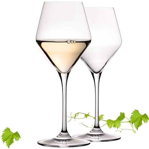 IMPERIAL Weißweingläser 370ml Serie 'Rom' Set 2-Teilig Rieslinggläser aus Crystalline Glas Weinglas Spülmaschinenfest