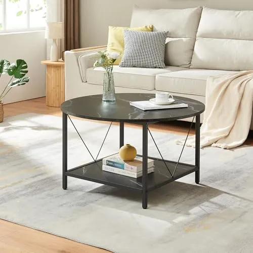 [en.casa] Couchtisch Filem – Eleganter Wohnzimmertisch mit Ablage - Beistelltische fürs Wohnzimmer mit modernem Design und stabilen Metallgestell. Die großzügige Ablage sorgt für Ordnung und stilvollen Komfort in Ihrem Wohnraum.