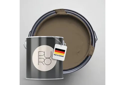 Livingwalls PURO Premium Wandfarbe c7021 - Hochwertige Malerfarbe in Braun für Wohnräume und Büros - 5l - Hochwertige braune Wandfarbe mit sehr hoher Deckkraft für stilvolle Raumgestaltung. Ideal für Wohnräume und Büros, sorgt für ein angenehmes Ambiente und ist einfach aufzutragen.
