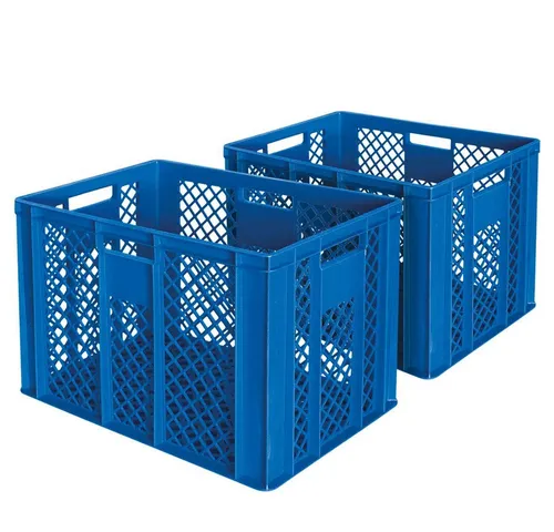 BRB-Lagertechnik Stapelbox 2x Eurobehälter - Stapelbox für effizientes Lagern und Transportieren von Waren, lebensmittelecht, robust, hygienisch und kälte- sowie hitzebeständig. Ideal für Lebensmitteltransporte.