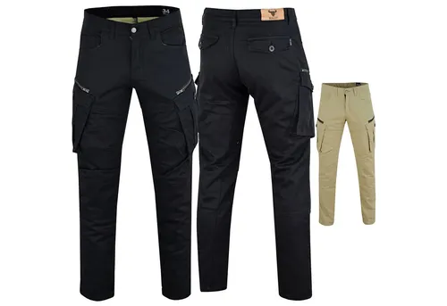 BULLDT Motorradhose JEANS-004 Motorradjeans Cargohose mit Aramidstoff Protektoren