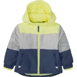 Lupilu Kinder Jacke Jungen Schneejacke Skijacke Kapuze Wasserdicht Bionic Lime-Grau-Navy 110-116
