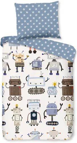 good morning Babybettwäsche Robo, 2-teilig, Baumwolle, Wendebettbezug für Jungen
