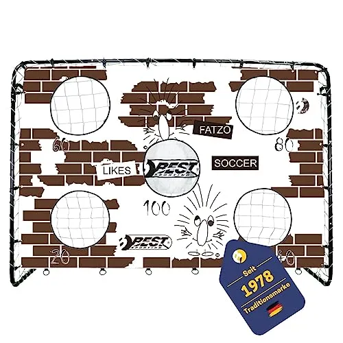 Best Sporting Fußballtor mit Torwand - 213cm x 152cm - Fußballtor für Kinder, wetterbeständig und schnell aufbaubar in nur 15 Minuten. Ideal für Spielspaß im Garten, auch bei schlechtem Wetter!