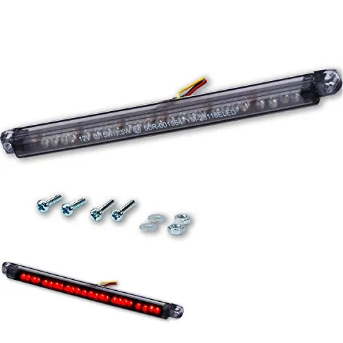 Germany Motorsports LED Rücklicht Bremslicht String Motorrad schwarz getönt universal Motorrad Roller Quad Trike e-geprüft