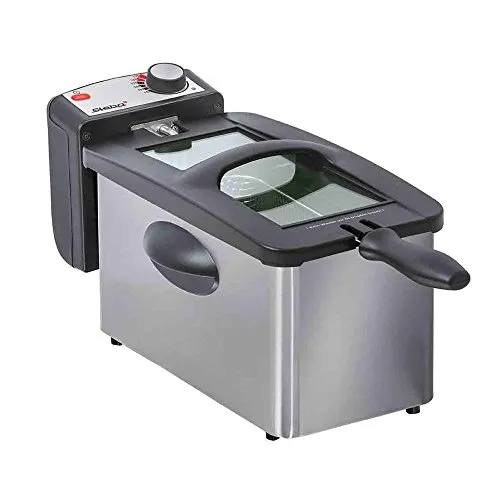 Steba DF 180 - Edelstahl Fritteuse mit 3 L Volumen, herausnehmbarer Ölbehälter für müheloses Frittieren und ideale Reinigung