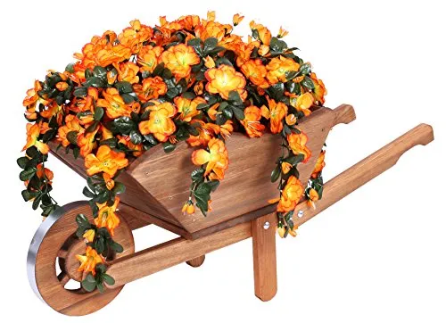 sarcia.eu Massive Garten Pflanzschubkarre/Blumenkarre aus Holz (100cm)