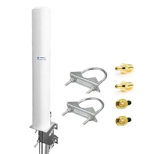 Maswell 5G 4G LTE Antenne Outdoor, 2X2 MIMO 700-6000MHz, bis zt 4,5 dBi Mobilfunk Externe AuBenantenne SMA-Stecker mit TS9, kompatibel mit fritzbox O2 Gigacube Modem Router