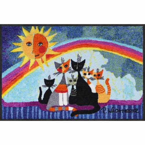 Fußmatte Wachtmeister Sunny Family 50 x 75 cm - Tür- & Bodenmatten, strapazierfähige Polyamid-Fußmatte mit fröhlichem Design für einladende Eingänge
