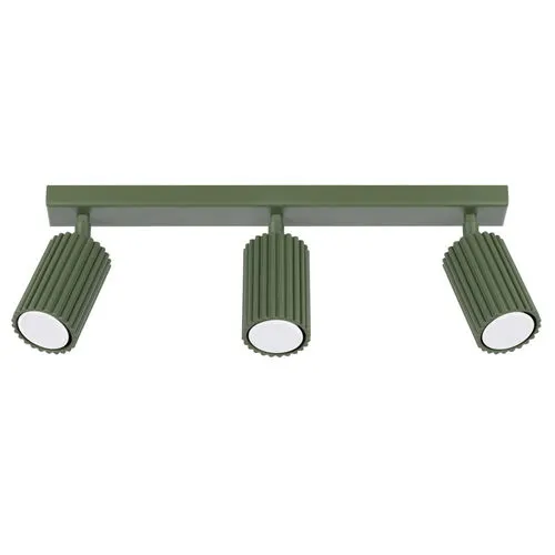 Plafond KARBON 3L olivgrün - Minimalistische Deckenlampe - Moderne LED-Deckenlampe mit 3 beweglichen Lichtern, ideal für Innenräume. Energieeffizient und mit 5 Jahren Garantie von sollux.
