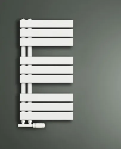 Mai & Mai Badheizkörper Handtuchheizkörper FN, Weiß - Wandmontierter Warmwasser Heizkörper, ideal für Badezimmer, sorgt für warme Handtücher und angenehme Wärme, Maße: 76 cm hoch, 40 cm breit.