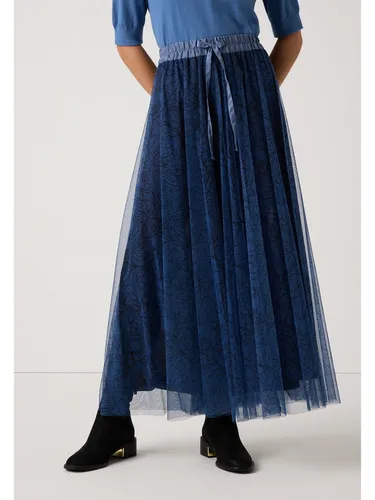 MORE&MORE A-Linien-Rock Maxi-Schlupfrock blau 34 von MORE&MORE