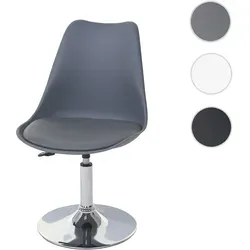 Mendler Drehstuhl Malmö T501 - Höhenverstellbarer Küchenstuhl aus Kunstleder - Moderner Esszimmerstuhl im 50er Jahre Stil, drehbar und höhenverstellbar für optimalen Sitzkomfort. Stabiler Chromfuß und bequeme Polsterung machen ihn perfekt für lange Sitzzeiten.