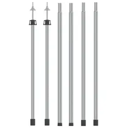 vidaXL Teleskop-Tarpstangen 102-260 cm - 2 Stk. Aluminium - Zelt-Zubehör mit verstellbarer Länge von 102 bis 260 cm, ideal für einfache und schnelle Montage von Tarps und Zelten. Leichtes Aluminium sorgt für einfache Handhabung.