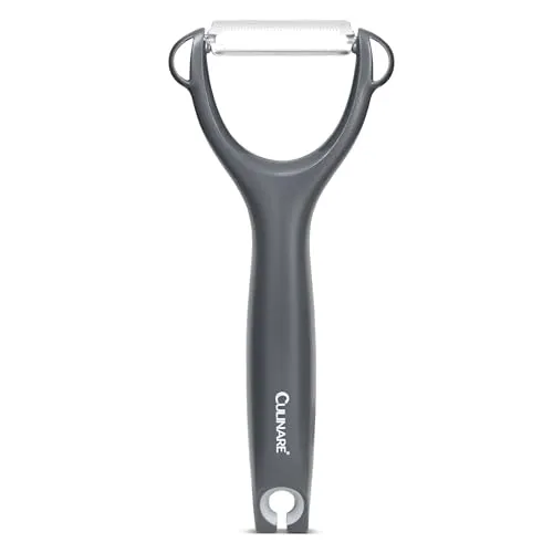Culinare C240204 Sicherheitsschäler, abgewinkelter Y-Schäler, Plastic, Grau