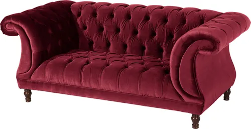 Max Winzer Sofa 2-Sitzer Ivette - Samtvelours ziegel - Maße: 200 x 100 x 80 cm