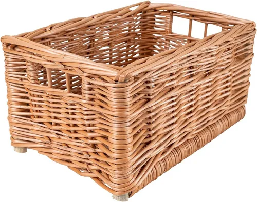 Creative Home Kleine Weidenkorb Aufbewahrungskorb - Korb aus handgeflochtenem Weidenmaterial, ideal zur Aufbewahrung von Spielzeug, Dokumenten oder Badaccessoires – vielseitig und stilvoll für jeden Raum.