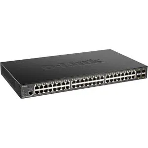 D-Link DGS-1250-52XMP/E - 52-Port Smart Managed Gigabit Switch - Netzwerk-Switches mit 48x PoE+ Ports und 370 W PoE-Kapazität, ideal für leistungsstarke und flexible Netzwerklösungen.