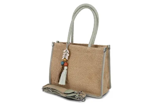 Fräulein Frida Schultertasche in Grün - Stylische Schultertasche aus hochwertigem Textil und Synthetik, ideal für den täglichen Gebrauch. Praktische Größe und modernes Design machen sie zum perfekten Begleiter.