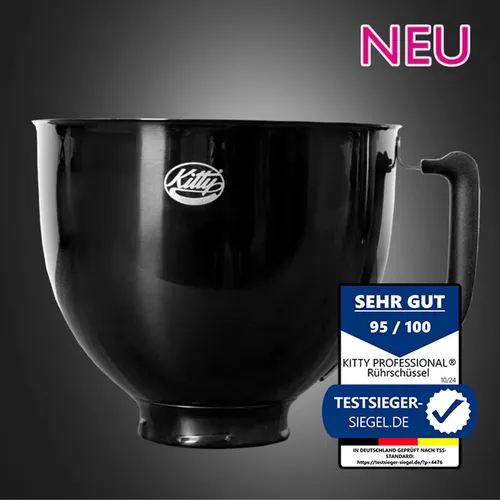 Kitty Professional Profi-Rührschüsse aus Edelstahl für KitchenAid 4,8 L - Küchenmaschinen: Spülmaschinenfeste Edelstahl-Schüssel für müheloses Mischen und Backen, ideal für Hobbybäcker.