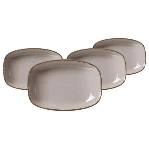 Ritzenhoff & Breker Casa Suppenteller 4er Set - grau - Teller im charmanten Vintage-Look, spülmaschinenfest und ideal zum Mix & Match. Jedes Stück ist ein Unikat mit braunen Farbkanten und Sprenkeln für individuelle Tischgestaltung.