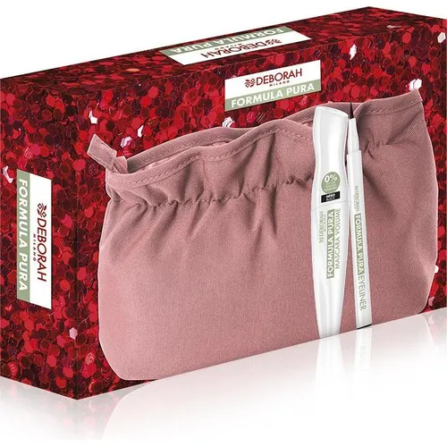 Deborah Milano Handgepäckkoffer Deborah Formula Pura Mascara Eyeliner Set - Mascaras Set mit Formula Pura Volumizing Mascara und Gel Pencil Eyeliner in einer stylischen Kosmetiktasche – perfekt für unterwegs!