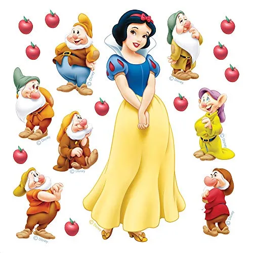 Disney Princess Snow White Wandstickers für Kinderzimmer - Wandsticker für Baby- & Kleinkinderzimmer, aus umweltfreundlichen Materialien, einfach anzubringen und ideal für eine magische Raumgestaltung.