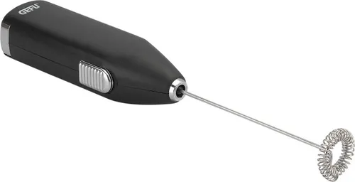 Gefu Milchaufschäumer FINO - Schwarz - Milchaufschäumer aus hochwertigem Kunststoff und Edelstahl mit 12.000 U/Min für perfektes Aufschäumen. Softtouch-Oberfläche für angenehmes Handling. Ideal für Kaffeeliebhaber!