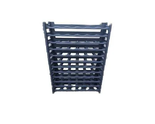 WieWin Weinregal 72 Flaschen - Anthrazit - Weinregal für 72 Flaschen, leichtgewichtig und stapelbar. Perfekt für Weinliebhaber, die Platz sparen möchten. Hergestellt in Italien, ideal für jeden Wohnraum.