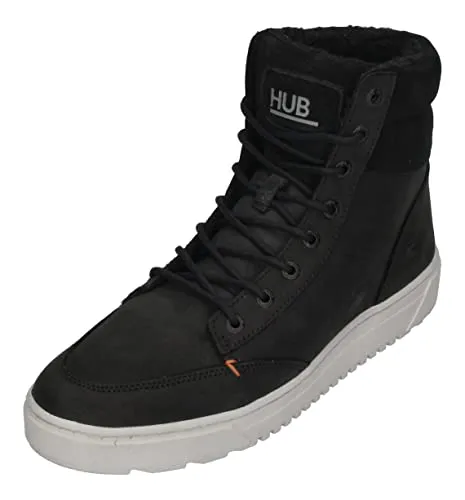 Hub Sneaker High Top für Herren - Herren-Sneaker aus hochwertigem Leder und Wildleder, mit Kunstfell-Innenmaterial für besten Komfort und ausgeformter Innensohle für optimale Dämpfung.