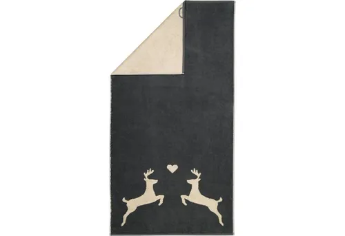 Cawö Home Handtücher Alpenchic Edition Hirsche 6228 Granit in grau von Cawö