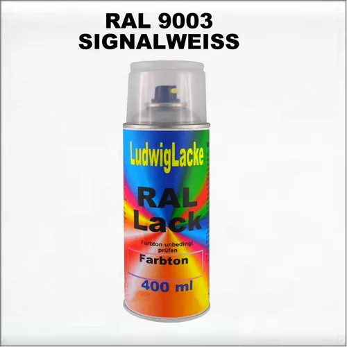Ral Spraydose Seidenmatt 9003 Signalweiß 400ml  auch 1kg Dosen Rallack