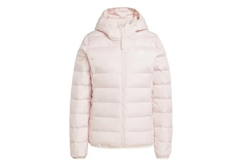 adidas Damen Daunenjacke Essentials Light Hooded Downjacket - Leichte Jacke für Damen, wasserabweisend und ideal für kalte Tage. Hält warm und bietet Platz für Smartphone und Schlüssel in praktischen Taschen.