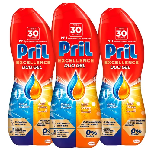 Pril Excellence Duo Spülmaschinenreiniger 3x Flaschen