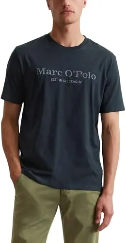 Marc O'Polo Logo-T-Shirt aus Bio-Baumwolle - Blau XL (54) - Herren-Shirts: Hochwertiges Logo-T-Shirt aus 100% Bio-Baumwolle, umweltfreundlich und angenehm zu tragen - perfekt für jeden Tag!