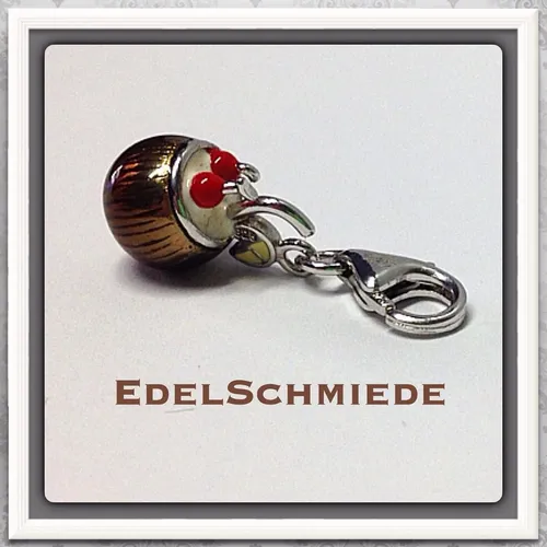 Charm Anhänger 925/- Cocktail aus Kokosnuss