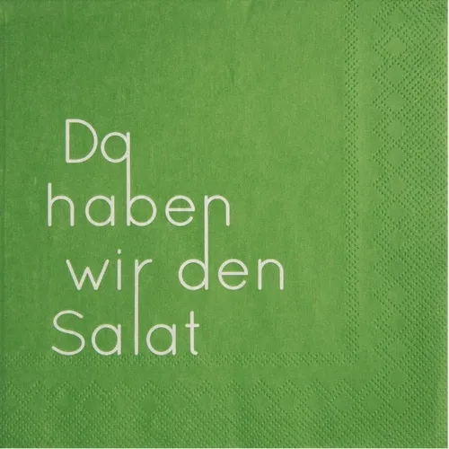 Servietten 33x33 cm " Da haben wir den Salat " von räder desig