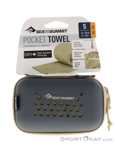 Sea to Summit Pocket Towel S 40x80cm Microfaser Handtuch-Beige-S