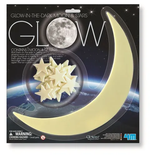 4m Glow-In-The-Dark Moon & Stars 4m 4893156052155
