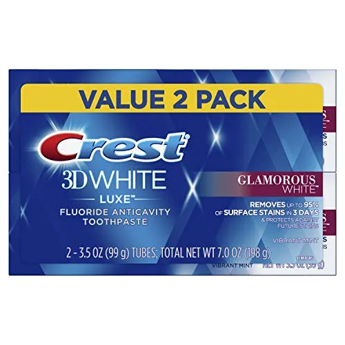 Crest 3D White Luxe Glamorous White Zahnpasta Doppelpack, je 100 ml