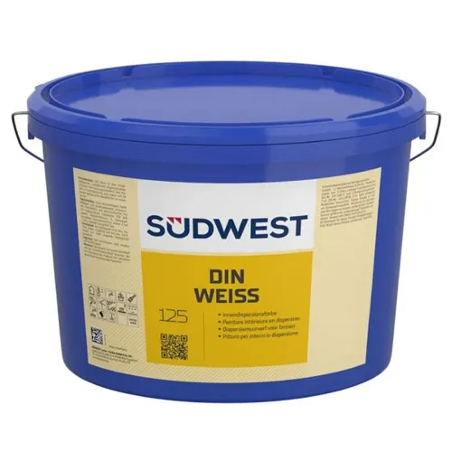 Südwest DIN Weiss Wandfarbe – 12,5 Liter - Weiss 30125-003 von Südwest