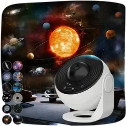 Sternenhimmel Projektor Tragbares Heimplanetarium Nachtlicht Sternenprojektor Weihnachtsgeschenke 13 Sternscheiben, HD-Projektion, 360°-Drehung, T... - Weiß