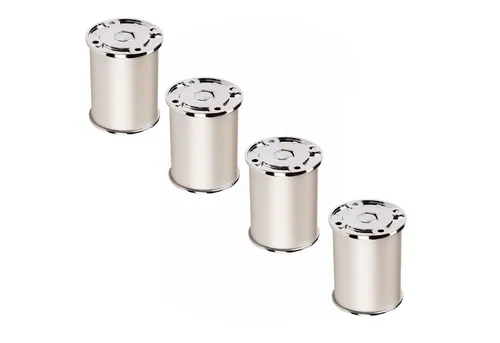 SO-TECH® Möbelfuß RADO Ø 50 mm Höhe 50 - 400 mm Aluminiumoptik chrom, (4-St)