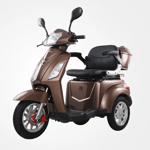 Seniorenmobil Elektro-Roller Senioren-Dreirad 25km/h 60V 20Ah 1000 Watt Braun