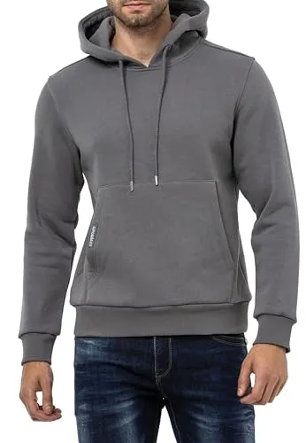Cipo & Baxx Herren Hoodie Sweatshirt CL557 Anthrazit – Stylischer Pullover im Casual Streetwear Look mit Kapuze & Kängurutasche – Bequemes Oberteil für Alltag & Freizeit - CL557 Anthrazit XXL