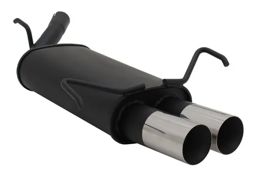 Novus Sportauspuff für Opel Corsa C 2x76mm RL-Design - Schalldämpfer mit sportlichem Design, optimiert für bessere Leistung und Klang, ideal für Autofans.