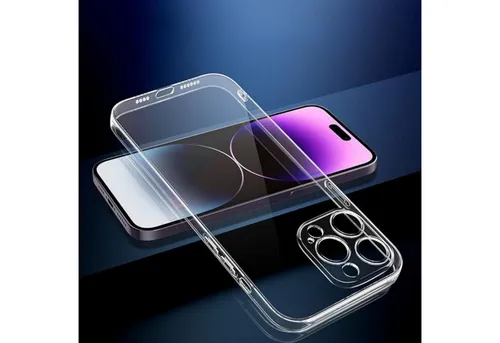 Montegoni Handyhülle Transparent Silikon Case für Apple iPhone 13,14,13/14pro,13/14 pro max, Stoßfeste Hülle mit Kameraschutz, Silikon Slim Case Cover