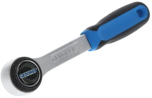 GEDORE Umschaltknarre 1/4 Zoll - 5° Rückschwenkwinkel, ergonomischer 2K-Griff für komfortable Handhabung und hohe Robustheit, Made in Germany