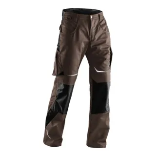 KÜBLER PULSSCHLAG Hose High | Arbeitshose Herren Größe 44 | Braun-Schwarz - Arbeits- & Schutzkleidung mit ergonomischer Linienführung für maximale Bewegungsfreiheit und schmutz- sowie wasserabweisendem Material – ideal für alle Witterungen.